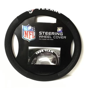 Houston Texans NFL Football Poly Suede Mesh Car Truck Auto Steering Wheel Cover - Picture 1 of 4