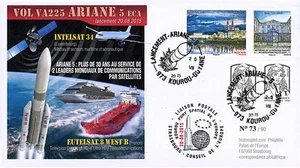 VA225L-T2 FDC KOUROU "ARIANE 5 ROCKET Flight 225 EUTELSAT 8 & INTELSAT 34" 2015 - Picture 1 of 1