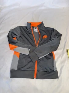 Boys Nike Orange Gray Jacket Size 5 Full Zip Good Used - Picture 1 of 4