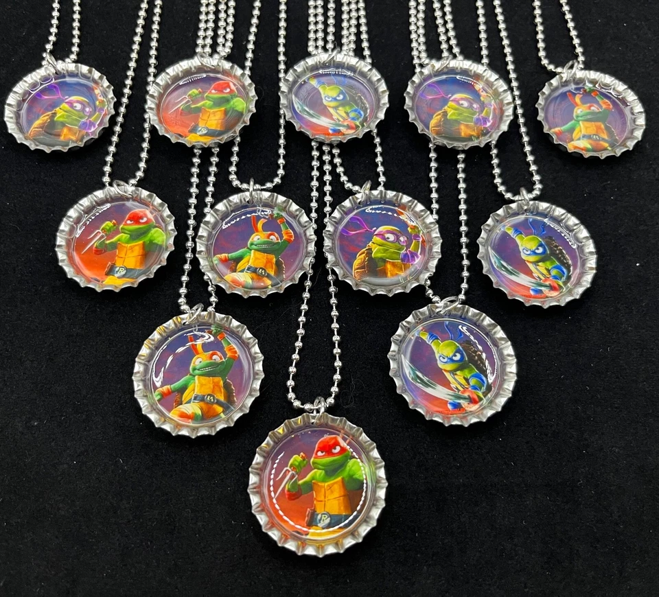 Ninja Turtle Mayhem / Party supplies/ 1 2 Necklaces / Birthday /party favors - Image 1 of 1