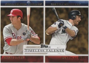 Chase Utley/Dustin Ackley 2012 TOPPS SERIE 1 BASEBALL zeitlose Talente #TT-2 - Bild 1 von 2