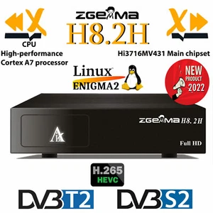 Decoder Zgemma H8.2H Combo Dvb T2 S2 Enigma2 H265 Processor Cortex A7 - Foto 1 di 2
