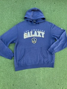 Vintage Los Angeles Galazy Adidas Hoodie Lightweight Medium Beckham Navy - Picture 1 of 16