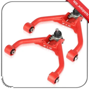 Front Upper Camber Arms For 03-09 Nissan 350Z 08-13 G37 07-08 G35 RED Adjustable - Picture 1 of 8