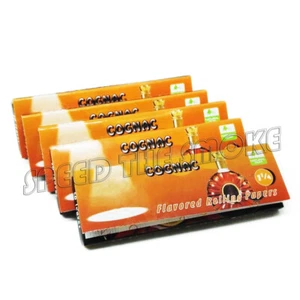 5×50 sheets COGNAC Wine Flavored Cigarette Rolling Paper 250 Papers 1 1/4 Size - Picture 1 of 4