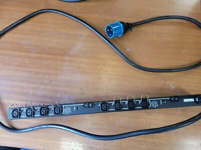 APC AP7921 Metered Rack PDU 8x C13 Socket 200-240V 16A IEC 60309 Plug Power Unit - Image 1 of 4