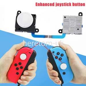 For Nintendo Switch Ns Lite White Replacement Joystick Plastic  Rubber 3d Analog - Picture 1 of 9