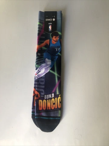 Stance NBA Luka Doncic Fast Break Dallas Mavs Casual Crew Socks Unisex Large Cover