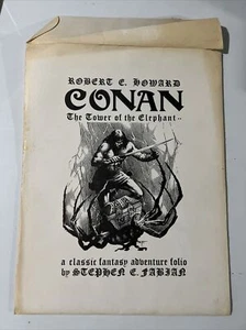 1977 CONAN Tower Of The Elephant Portfolio by Stephen Fabian 9 Plates NM #561 - Picture 1 of 5