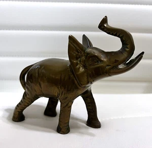Brass Elephant 5.5" x 4.5" x 2" Made in Taiwan Republic of China - Picture 1 of 6