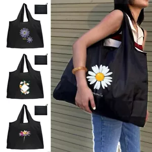 XL Large Lightweight Nylon Folding Reusable Grocery Fruit Tote Shopping Bag - Picture 1 of 29