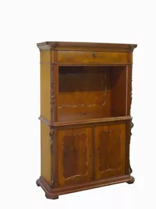 Schreibschrank Sekretär TV-Schrank Antik Louis Philippe um 1870 Nussbaum (11059) - Bild 1 von 9