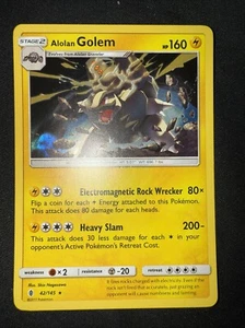 Alolan Golem Cosmo Holo mit Soft Swirl 42/145 Pokemon Kartenspiel TCG - Near Mint - Bild 1 von 3