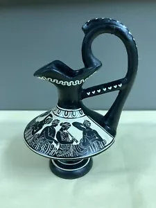 Vintage Replica Greek Vase No 216/c Relaxing Music Scene w Artist Signature - Picture 1 of 7