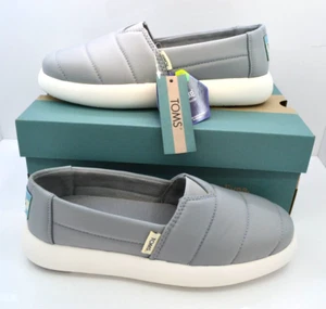 NIB Toms Alpargata Mallow Mid Grey Matte Woven Slip On Shoes Size 6 ORTHOLITE - Picture 1 of 6