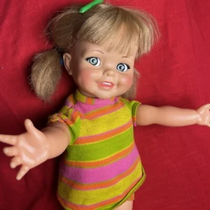 Giggles Doll 18". Head Eyes Move NO Giggle Original Outfit. Ideal Vintage 1967 - Picture 1 of 11