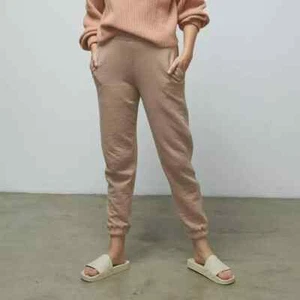 LUNYA Pants Womens Large Tan Pull On RESTORE DOUBLE FACED Lounge Jogger $198 - Picture 1 of 9
