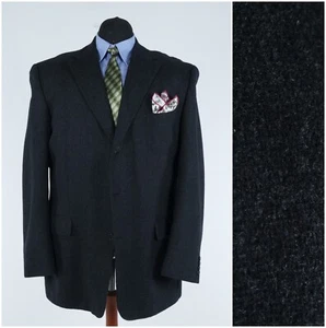 Mens PIERRE CARDIN Blazer 54L UK Size Wool Cashmere Dark Grey Sport Coat Jacket - Picture 1 of 15