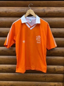 VINTAGE ADIDAS JERSEY 1980S HOME SHIRT HOLLAND NETHERLANDS - Picture 1 of 9