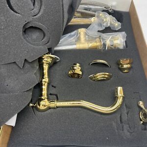 Newport Brass Chesterfield Faucet 930/01  PVD Forever Brass Polished with Pop Up