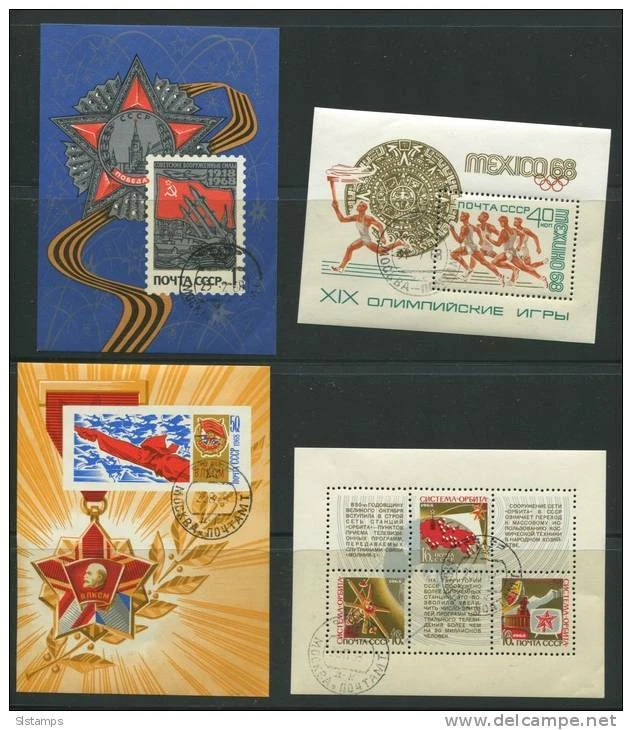 Russia 1968 Mi Block 50-53 First day cancel /CTO  CV 10 euro - Image 1 of 1