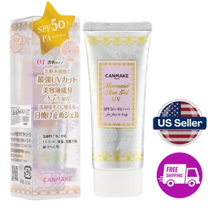 Canmake Tokyo Mermaid Skin Gel UV SPF50+ PA++++ for Face&Body #01 Clear 40g - Picture 1 of 10