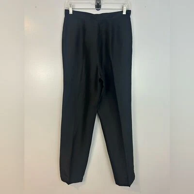 Pantalones de vestir negros vintage Votre Nom 100 % seda cintura alta talla 8 Foto 1 de 4