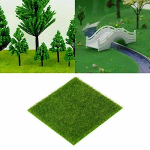 1/2/3/4/6/10 Pcs Artificial Green Grass Mat Fake Lawn Dollhouse Garden Ornament - Picture 1 of 18