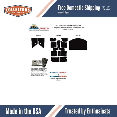 Kit de amortiguador de sonido de aislamiento para Ford Coupé Acoustishield 1977-1979 Foto 1 de 4