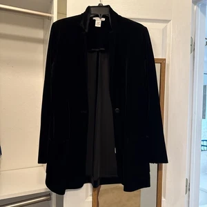 Joan Vass Velvet Blazer Black - Picture 1 of 7