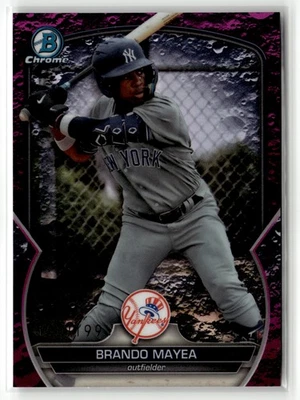 2023 Bowman Draft #BDC-66 Brando Mayea Chrome Fuchsia Lunar Refractor #/199 - Image 1 of 2