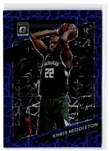2021-22 Donruss Optic Khris Middleton #143 Blue Velocity Milwaukee Bucks - Picture 1 of 2