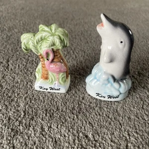Vtg Flamingo & Dolphin Toothpick Holders Souvenir Key West - Picture 1 of 5