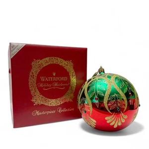 Waterford Holiday Heirlooms Collezione Capolavoro Palla Pavone Ornamento 6" - Foto 1 di 13