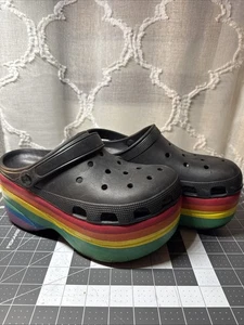 CAPE ROBBIN*Platform Clog Slip-On Sandals●NOT NEW●High Heels●🌈 Size 10M - Picture 1 of 6