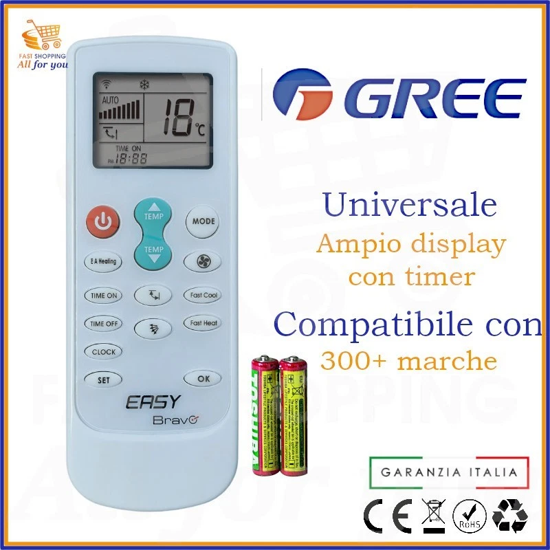 Telecomando universale condizionatore per Gree clima climatizzatore x bravo - Imagen 1 de 1