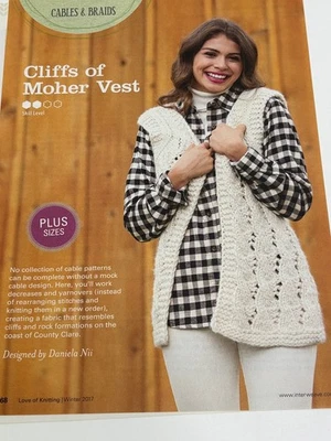 Cliffs of Moher Vest Knitting Pattern Magazine Pages - Image 1 of 3