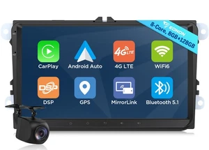 Für T5 Caravelle 2010-2015 Android Autoradio 8+128 QLED DSP CarPlay Android Auto - Bild 1 von 22