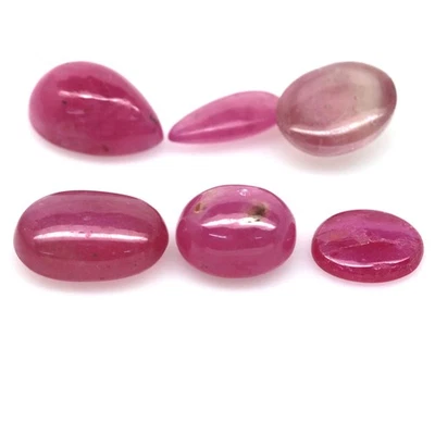 18.56 CT. Heated 6Pcs Pink Ruby Madagascar Oval Cabochon - Image 1 of 4