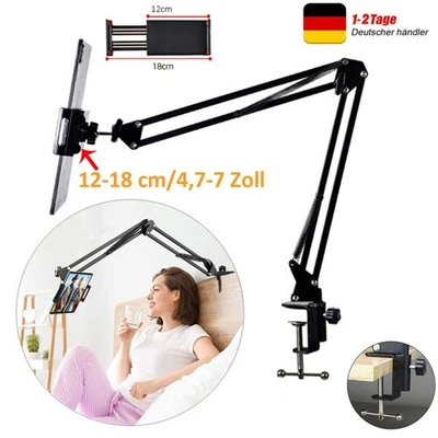 Verstellbar Halterung Handy Halter Tisch Bett Ständer für iPad Samsung Tablet - Bild 1 von 4