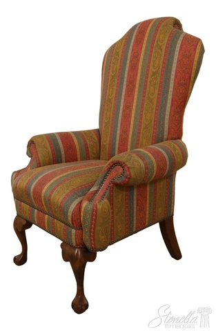 57855EC: Ball & Claw Chippendale Style Upholstered Wing Chair Cover