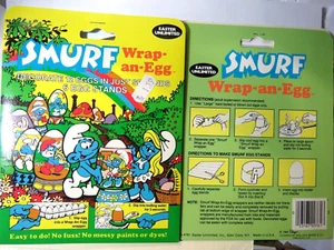 Puffo Avvolgi un Uovo di Pasqua Vintage Peyo 1984 (1)pkg **Include Spedizione** - Foto 1 di 2