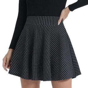 Fashion Women's Casual Stretchy Flared Pleated Mini Skater Skirt with Shorts ... - Picture 1 of 5