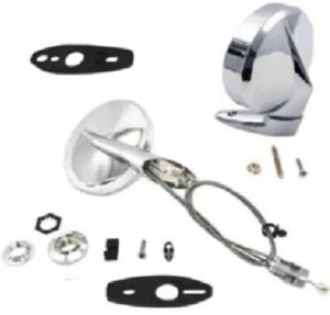 Show-Quality Remote Control Outside Mirror Set for 1966-1969 MoPar C-Body - Picture 1 of 3