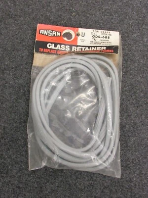 NEW! (2) ANSAN GLASS RETAINER / WEATHERSTRIPPING, 1/4" X 1/2" X 10', GDS-688 - Image 1 of 3