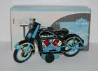 XONEX 1950 jouet en étain Harley Davidson réplique moto noir bleu
