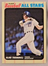 1989 Fleer Baseball All-Stars Alan Trammell Tigers Baseball Card