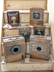 Bundle LOT Wooden Camera Plate Camera Wooden 13x18 cm + 18x24 cm Emil Wishes - Picture 1 of 21