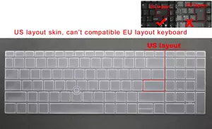 US Keyboard Skin Cover for HP 15.6"inch EliteBook 850 G7 855 G7 / 850 G8 855 G8 - Picture 1 of 4