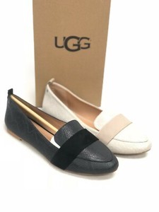 Ugg Australia Jonette Snake Flat Point Toe Leather Black Ceramic 1015058 Shoe